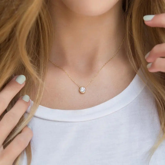 ZHOUYANG Pendant Necklaces Jewelry for Women Rose Gold Color Chain Jewellery Heart Necklace Cubic Zirconia N388