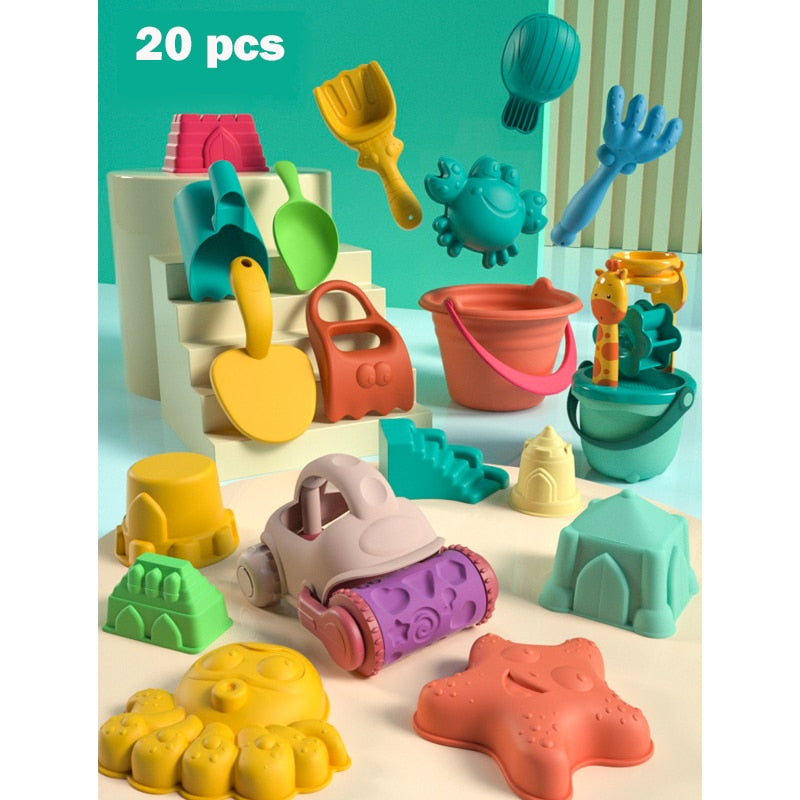 Summer Beach Toys for Kids Animal Model  Seaside Beach Toys Digging Sand Tool With Shovel Water Game Play Swimming Bath Toys