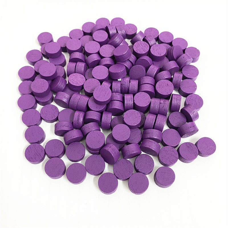 100Pcs Diameter 10*5MM Pawn Wooden Game Pieces Colorful Pawn/Chess for Board Game/Educational Games Accessories