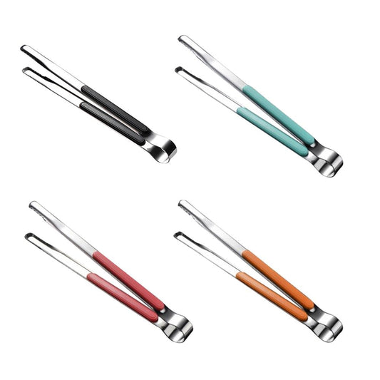 Stainless Steel BBQ Tongs Barbecue Grill Food Clip Ice Tong Meat Salad Toast Bread Clamp Kitchen Accessories Tools 25.5x1.8cm