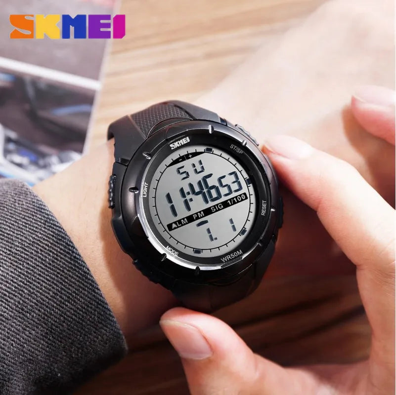 SKMEI Fashion Simple Sport Watch Men Military Watches Alarm Clock Shock Resistant Waterproof Digital Watch Reloj Hombre 1025