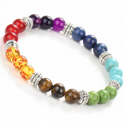 If ME F7 Chakra Bracelet Men Black Lava Healing Balance Beads Reiki Buddha Prayer Natural Stone Yoga Bracelet Women Jewel