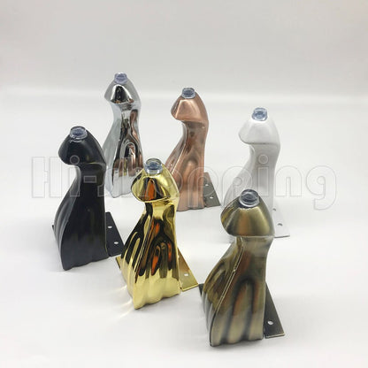4pcs Furniture Feet Bronze Plated Metal Sofa Legs Snake-Shaped Cabinets Feet Bed TV Cabinet Legs 14cm Height