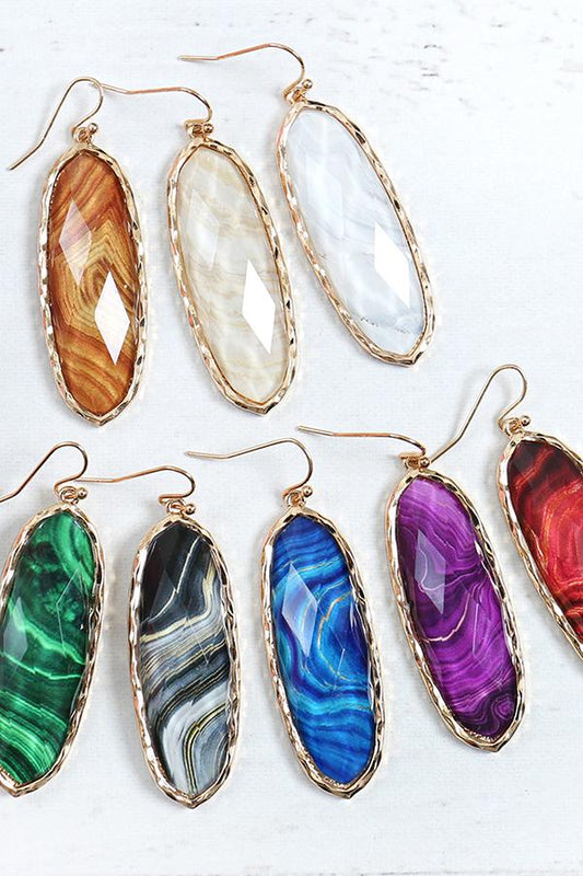 Ae0341 - Printed Epoxy Earrings