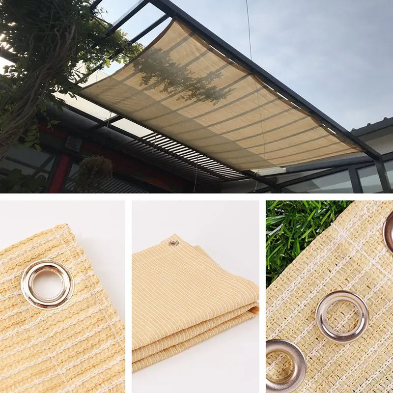 Beige Sun Shade Sail Home Garden Awnings Outdoor Protection Covers Sun Shelter Canopy Square Patio Glass House Customized Size