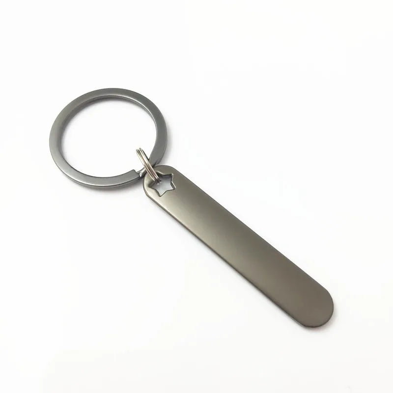 Custom Phone Number Logo Name Keychain Women Men Car Key Ring Laser Engraveing Key Chain Stainless Steel Personalized