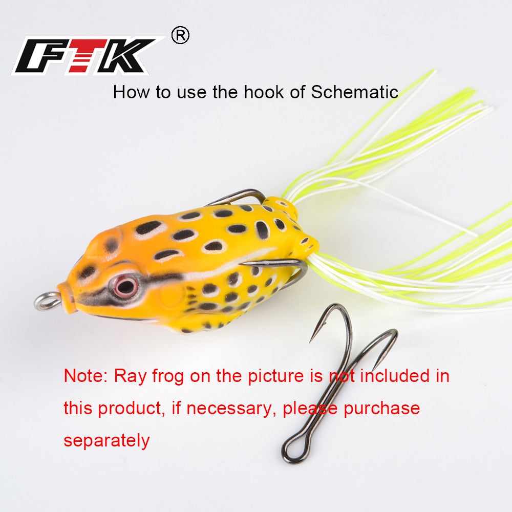 FTK Fishing Hook Baitholder Double Hook Bass Lure Holder Fly Tying Crank Hook Set Saltwater 10 Pcs/Lot Needle Fishhook 709