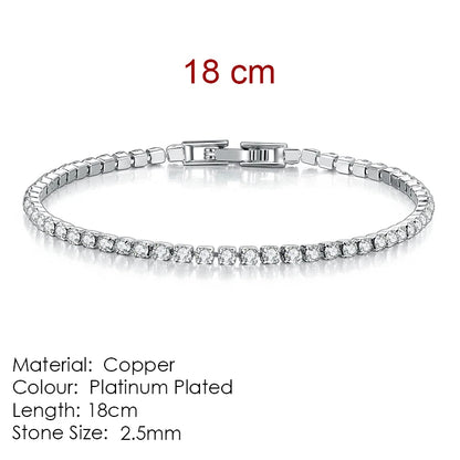 ZHOUYANG Tennis Bracelet for Women Luxury Style 4 Color 4 Claws Mosaic Cubic Zirconia Silver Color Jewelry