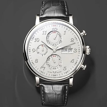 Men's Watches Switzerland LOBINNI Luxury Brand Perpetual Calendar Multi-Function Seagull Automatic Mechanical Sapphire L13019-6