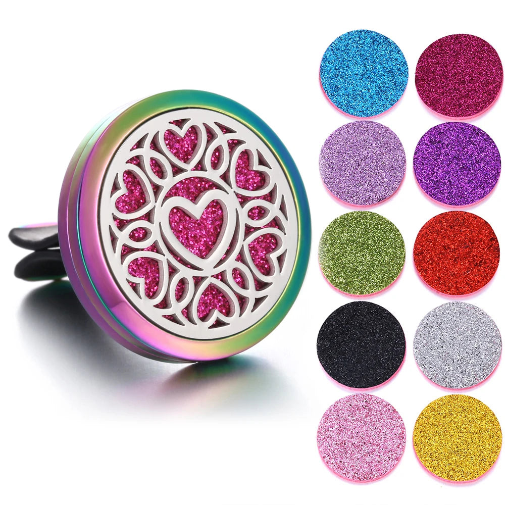 New Aromatherapy Jewelry Car Perfume Air Freshener Car Clip Tree of Life Aroma Essential Oil Diffuser Necklace Locket Pendants