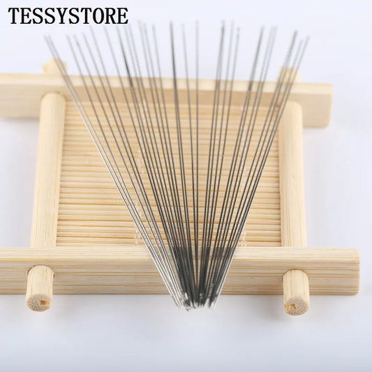 50pcs Various Lengths of Elongated Metal Beading Needles for Jewelry Making Tools Threading Cord Tool