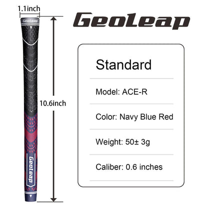 Geoleap Golf Grips 10pcs/Lot, Back Rib，Multi Compound  Hybrid Golf Club Grips, Standard, 7 Color. Fress Shipping