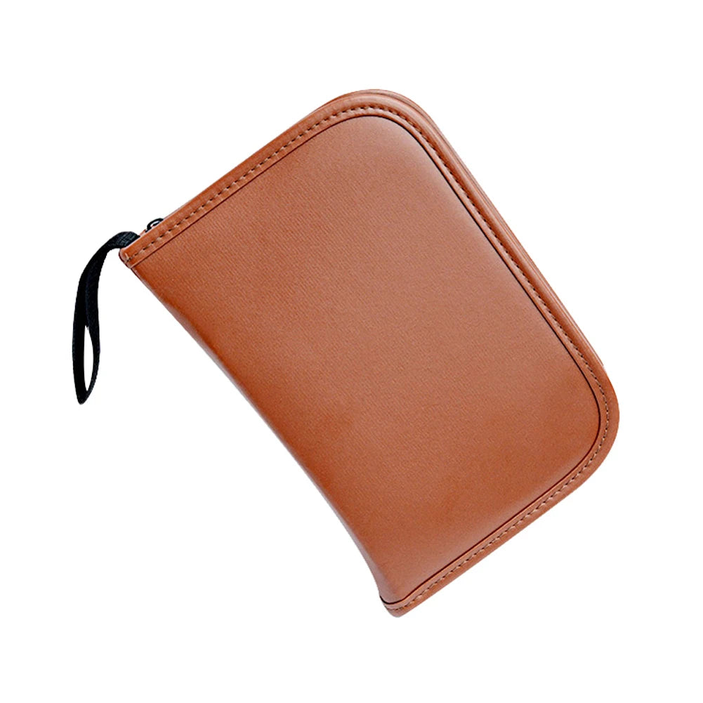 1PC Golf Bag Artificial/Faux Leather Golfer's Set Tool Kit Carrying Range Finder Knife Brush Ball Clip Tee Score Brown New