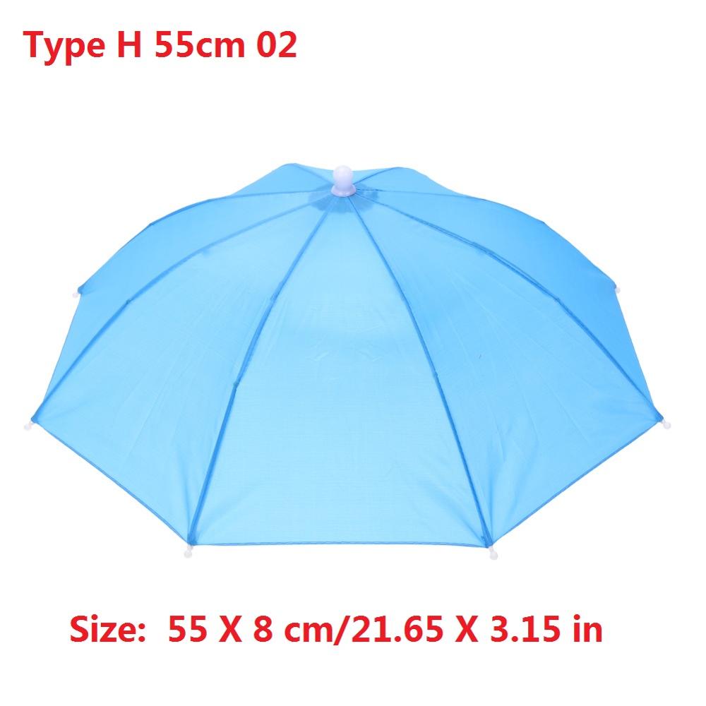 Foldable Head Umbrella Hat Anti-Rain Anti-Uv Outdoor Fishing Caps Portable Travel Hiking Beach Fish Tackle Iscas Pesca Rain Gear