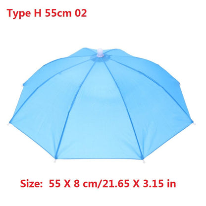 Foldable Head Umbrella Hat Anti-Rain Anti-Uv Outdoor Fishing Caps Portable Travel Hiking Beach Fish Tackle Iscas Pesca Rain Gear