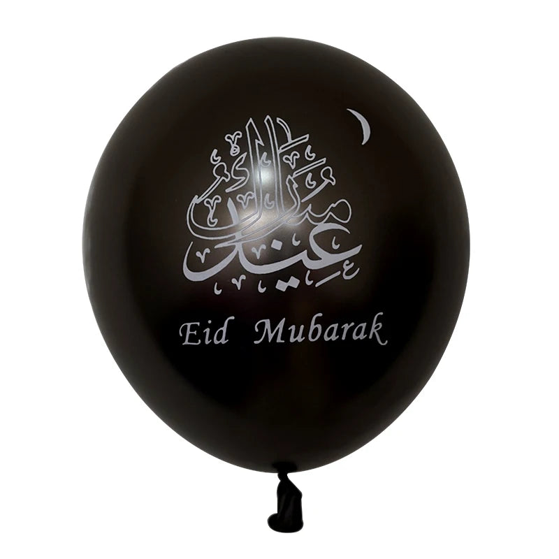 10pcs Eid Mubarak Latex Balloon Balloons Ramadan Kareem Decoration Ramadan Mubarak Muslim Islamic Festival Party DIY Decorations