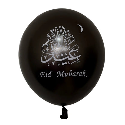 10pcs Eid Mubarak Latex Balloon Balloons Ramadan Kareem Decoration Ramadan Mubarak Muslim Islamic Festival Party DIY Decorations