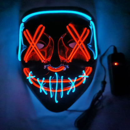 2022 Halloween Mask LED Light Up Mask Scary Mask for Festival Cosplay Halloween Costume Masquerade Parties,Carnival