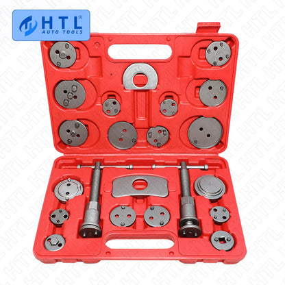22pcs Universal Car Disc Brake Caliper Wind Back Brake Piston Compressor Tool Kit for Most Automobiles Garage Repair Tools
