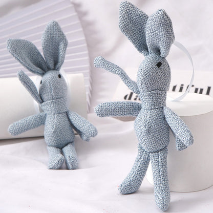NEW Rabbit Plush , Animal Stuffed Dress Rabbit Key Chain TOY, Kid's Party Plush TOY , Bouquet Plush Dolls