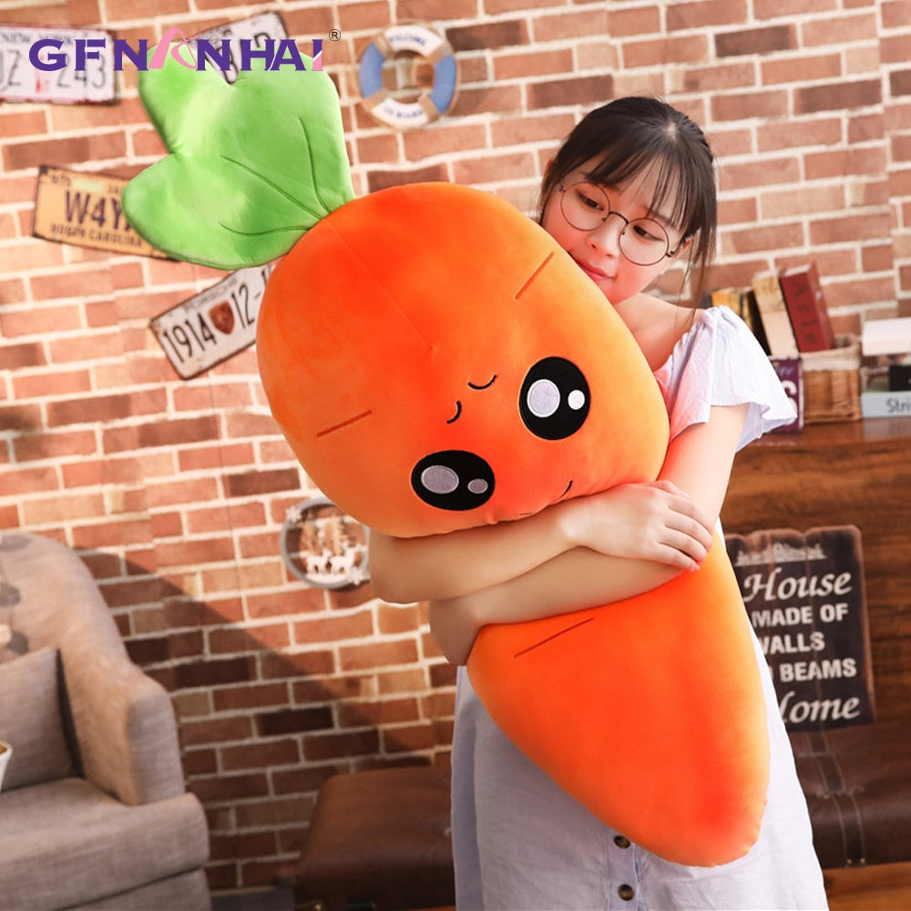 1pc 45/70/90cm Cartoon Smile Carrot Plush Toy Cute Simulation Vegetable Carrot Pillow Dolls Stuffed Soft Toys for Children