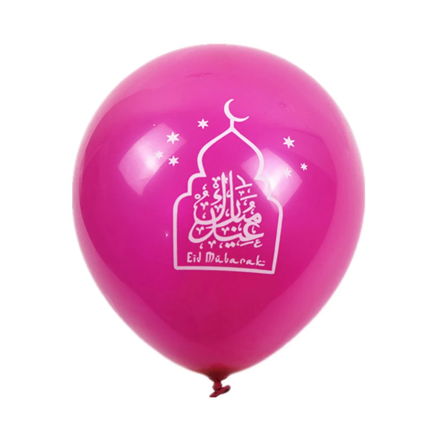 10pcs Transparent EID MUBARAK Decor Balloons Ramadan and Eid Decoration Muslim Islamic Decor Gold Balloon Ramadan Party Supplies
