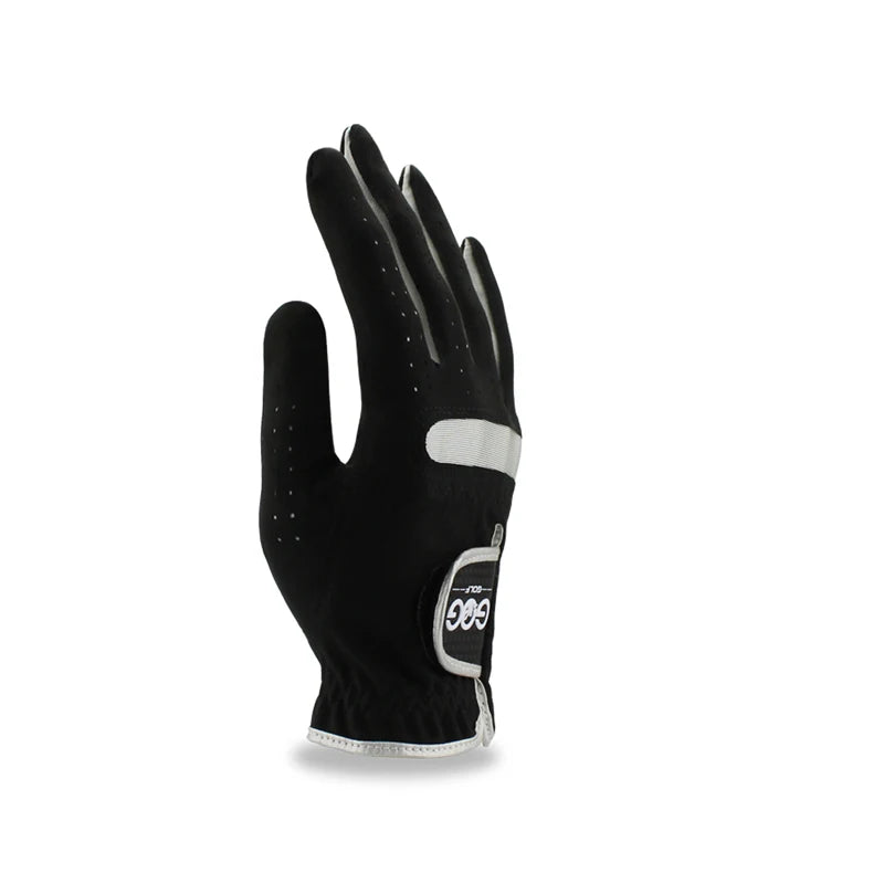 1 Pcs Mens Golf Glove Micro Soft Fiber Color Black Golf Gloves Men Left/Right Hand Non-Slip Drop Ship