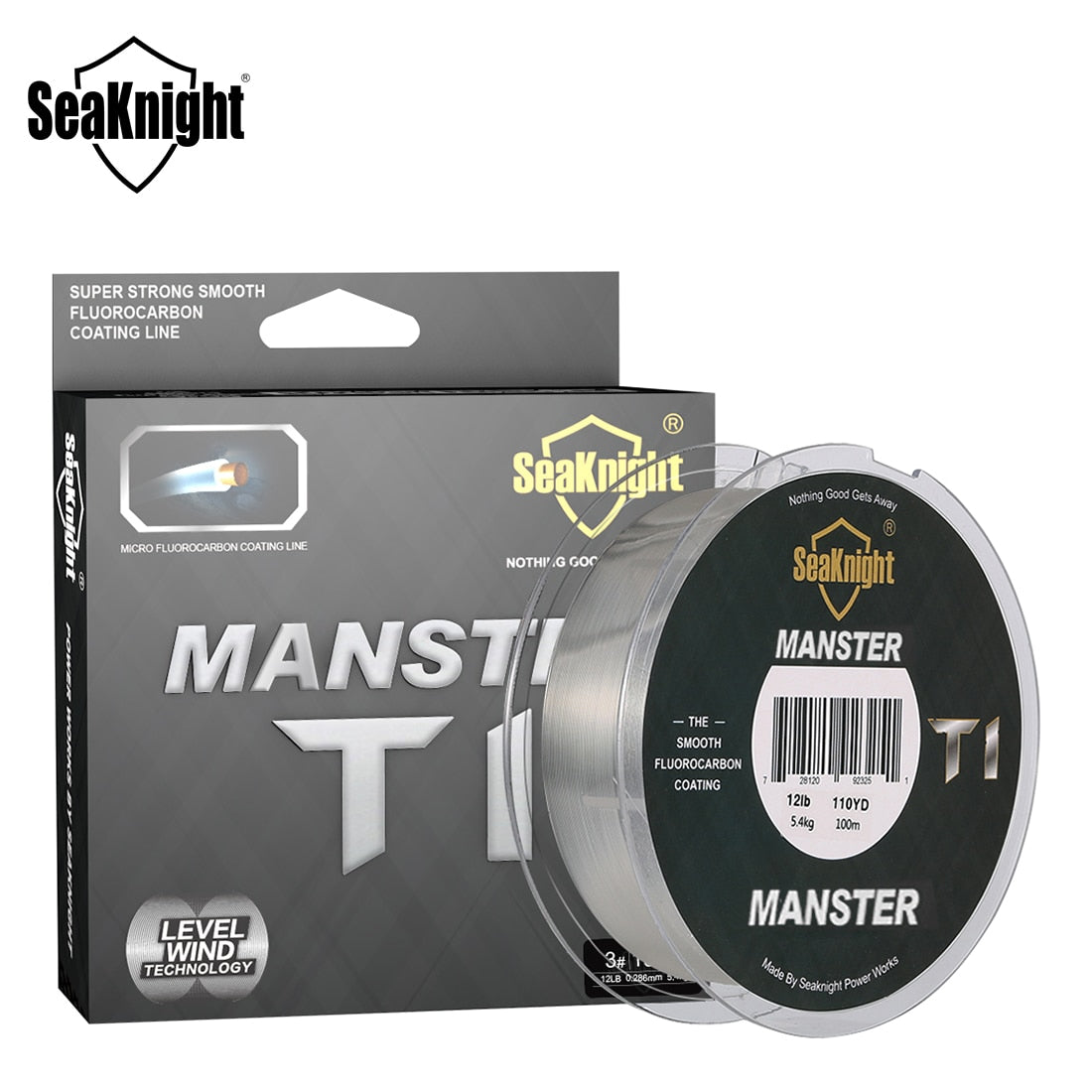 SeaKnight Brand MANSTER T1 Series 100M Fishing Line Fluorocarbon Coating Nylon Monofilament Fishing Line Sinking Line 3-35lb