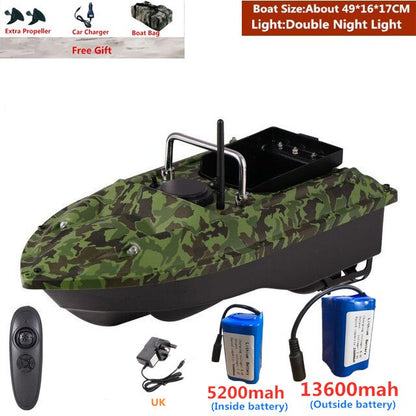 Smart Fixed Speed Cruise Radio Remote Control Fishing Bait Boat 1.5KG 500M Dual Night Light Lure Fishing RC Bait Boat Fishing