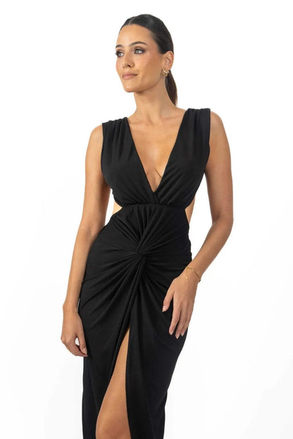 Bonnie Women's Backless Dress in Black