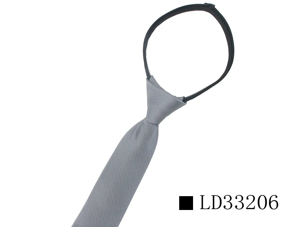 Zipper Necktie for Men Women Tie for Boys Girls Suits 6cm SolidTies Slim Girls Neck Tiie Gravatas Rubber Pre-Tied Tie