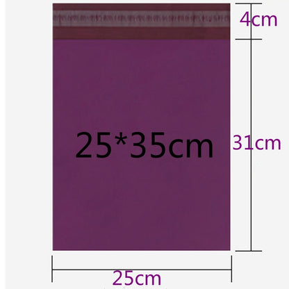 50pcs/Lots Purple Tote Bag Express Bag Courier Bags Self-Seal Adhesive Thick Waterproof Plastic Poly Envelope Mailing Bags