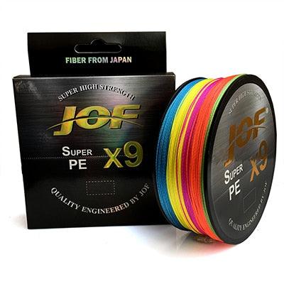 JOF Braided Fishing Line 9 Strands 500M 300M 100M Carp Fishing Line Saltwater Fishing Weave PE Multifilament X9