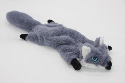 2023 New Cute Plush Toys Squeak Pet Wolf Rabbit Animal Plush Toy Dog Chew Squeaky Whistling Involved Squirrel Dog Toys