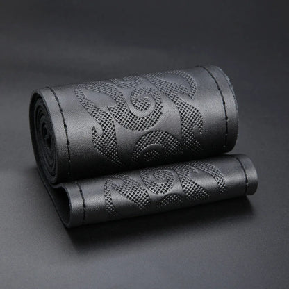 Truck Bus Car Steering Wheel Cover DIY 42/45/47/50cm Steering Wheel Wrap Braid on the Steering Wheel Leather Interior