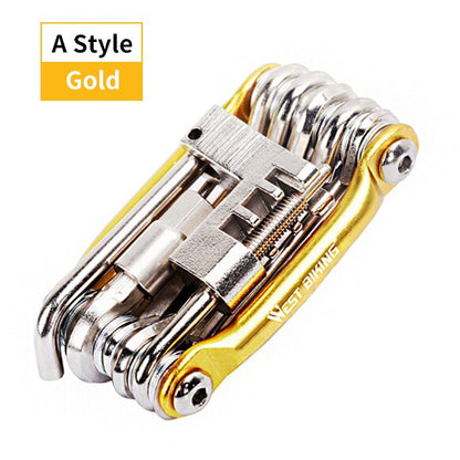 WEST BIKING Multitool Bicycle Repair Tools Chain Hex Spoke Wrench Screwdriver 10 in 1 Kit Set Road MTB Bike Cycling Multi Tools
