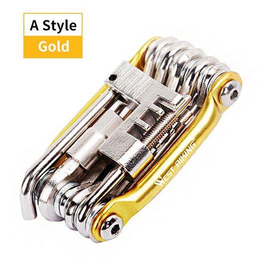 WEST BIKING Multitool Bicycle Repair Tools Chain Hex Spoke Wrench Screwdriver 10 in 1 Kit Set Road MTB Bike Cycling Multi Tools