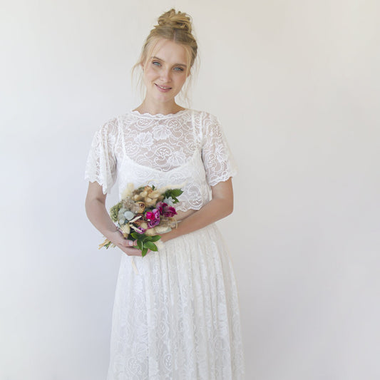 Bridal Lace Top, Plus Size Bridal Wear #2059
