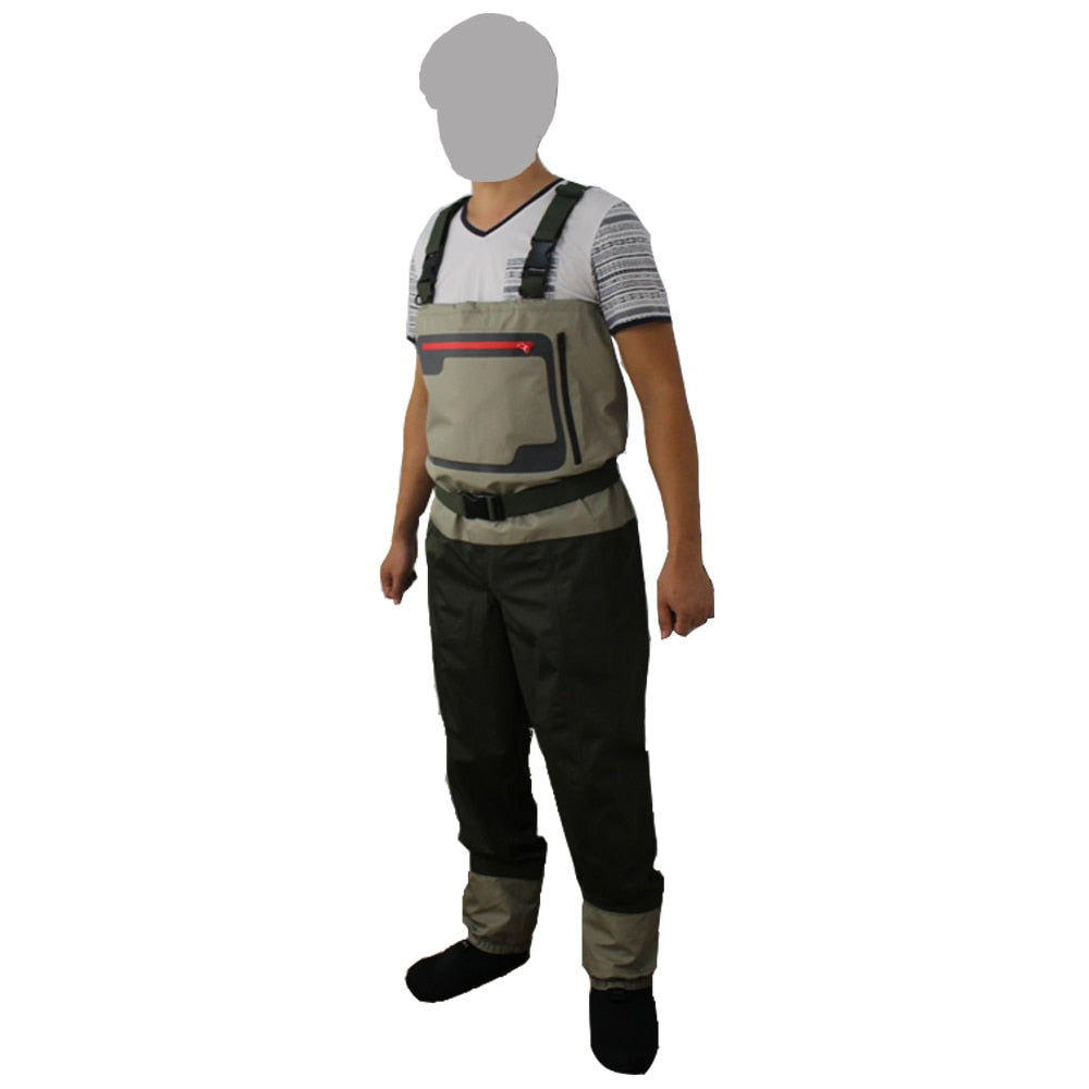 Fly Fishing Breathable Stockingfoot Chest Wader Breathable Waterproof Pants Fishing Waders Trousers for Men and Women