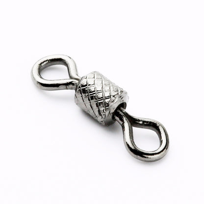 50pcs/Box Stainless Steel Fishing Connector Barrel Swivel Rolling Ball Sinker Tool Tackle Goods for Fly Fishing Hook Lure
