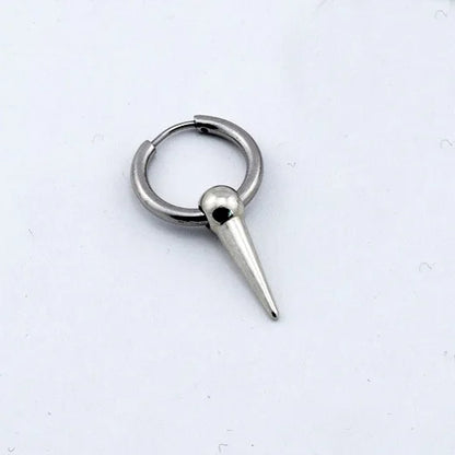 SOHOT Hot Dangle Long Tassel Unisex Hoop Earrings Punk Metal Jewelry Brincos Silver Color Star Cross Pendant Exaggerate Design