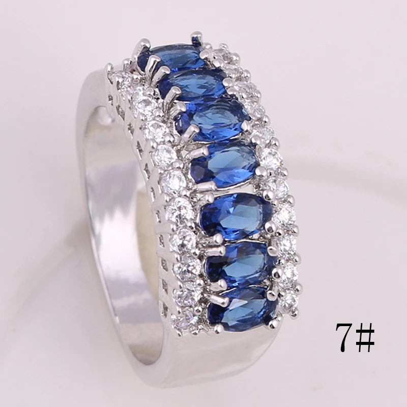 LXOEN 2022 Classic Semi-Precious Stone Stud Earrings for Women Silver Color Round Studs Ear Jewelry Brinco Bijoux