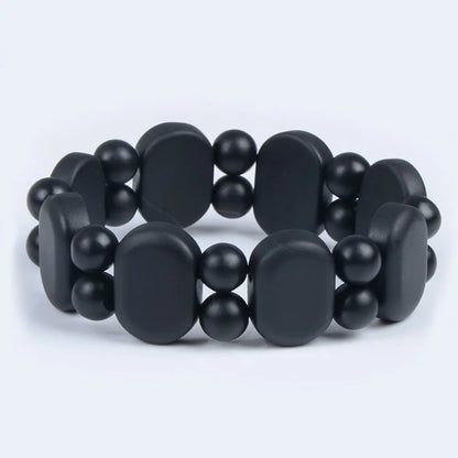 100% Quality Natural Black Bian Stone Bracelets Carve Black Bianshi Bracelets Jewelry for Women and  Men Bianshi Bracelets