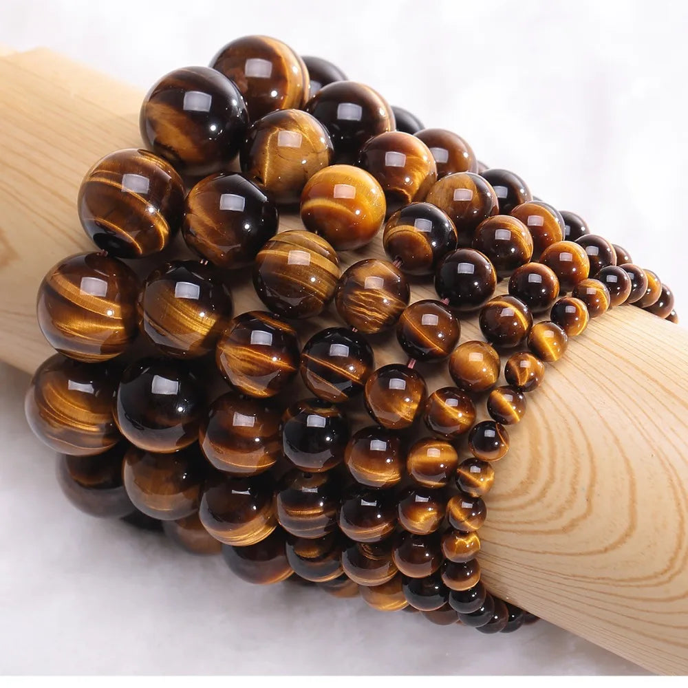 Minimalist 4/6/8/10/12mm 100% Tiger Eyes Beads Bracelet Natural Stone Braslet Accessories Jewelry Pulseras