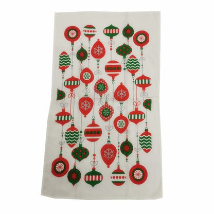 1Pc 38x65cm Thin Christmas Santa Claus Printed Polyester Kitchen Dishcloth Cleaning Cloth Tea Towel Xmas Party