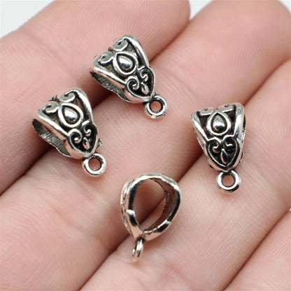 20pcs Connector Charms Bail Beads Antique Silver Color Bail Beads Charms Jewelry Findings DIY Bail Beads Charms Connector