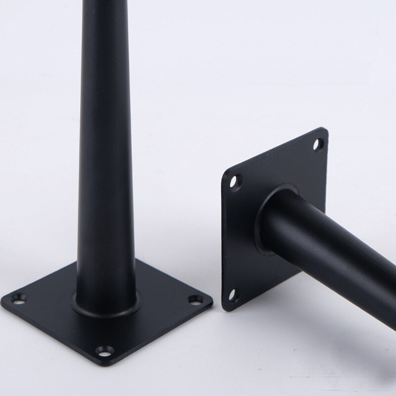 4Pcs Furniture Table Legs Black Gold Metal Tapered Feet for Sofa Cupboard Wardrobe TV Cabinet Chair 10-45cm With Mounting Screws