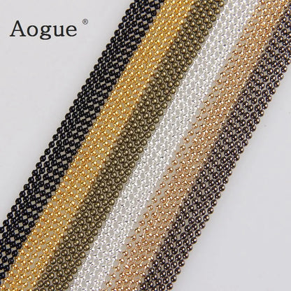 5m/Lot 1.5mm Metal Ball Bead Chains 7Colors Ketting Kettingen Bulk  Bulk Iron Chains for DIY  Jewelry Accessories