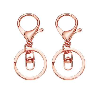 Louleur Key Chain Key Ring Keychain Bronze Rhodium Gold Color 28mm Long Round Split Keyrings DIY Jewelry Making
