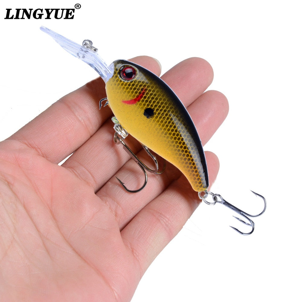 1pcs Crank Fishing Lure Artificial Hard Baits 10cm/15g Crankbait Jerkbait Wobbler Fishing Tackle Good Treble Hooks Tackle